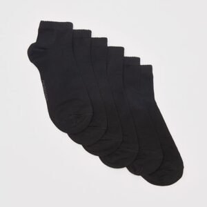 SOQUETE MEN ELEMENTO LISO NEGRO x 12