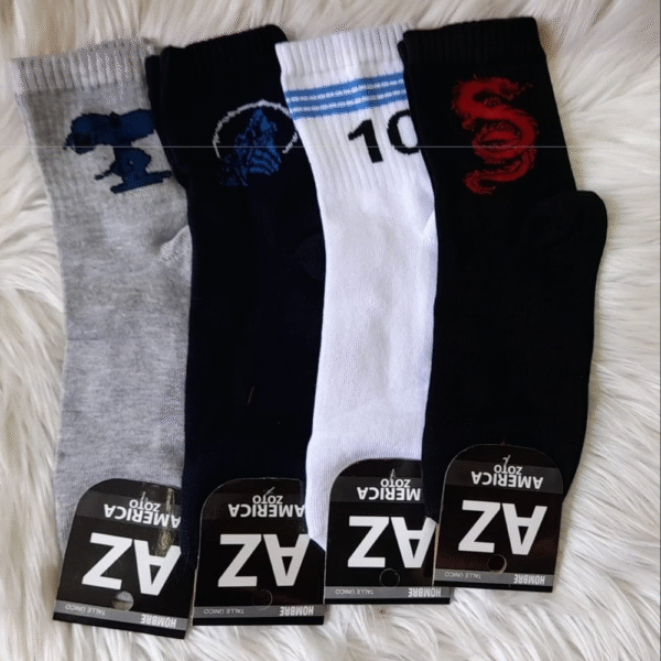 PACKS X12 TENIS CON DISEÑO AZ ALGODÓN