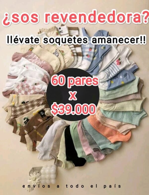 PROMO 60 PARES SOQUETES AMANECER