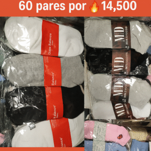 PROMO 60 PARES SOQUETES SURTIDOS