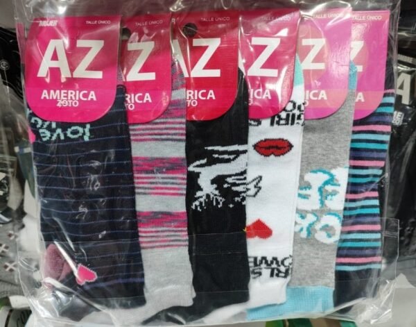 PACKS X12 SOQUETES AZ C/DISEÑOS - Imagen 2